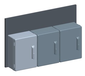 Row end cabinet wall mounting